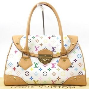 Louis Vuitton Beverly GM Monogram Multicolor Handbag PVC Nume Leather Bronze